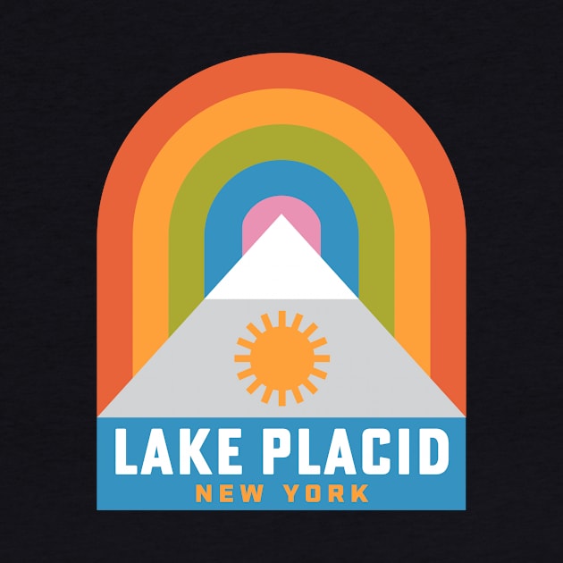 Lake Placid Adirondacks Mountains New York Rainbow by PodDesignShop